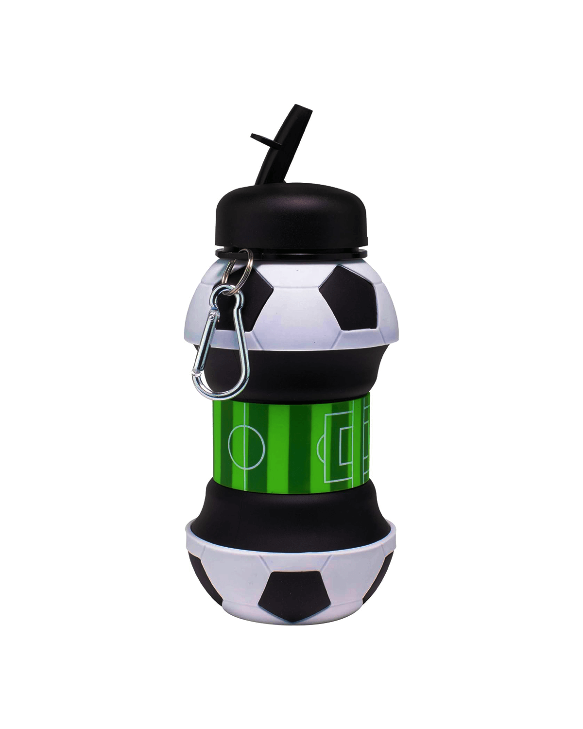 Collapsible Silicone Soccer Ball Water Bottle for Kids