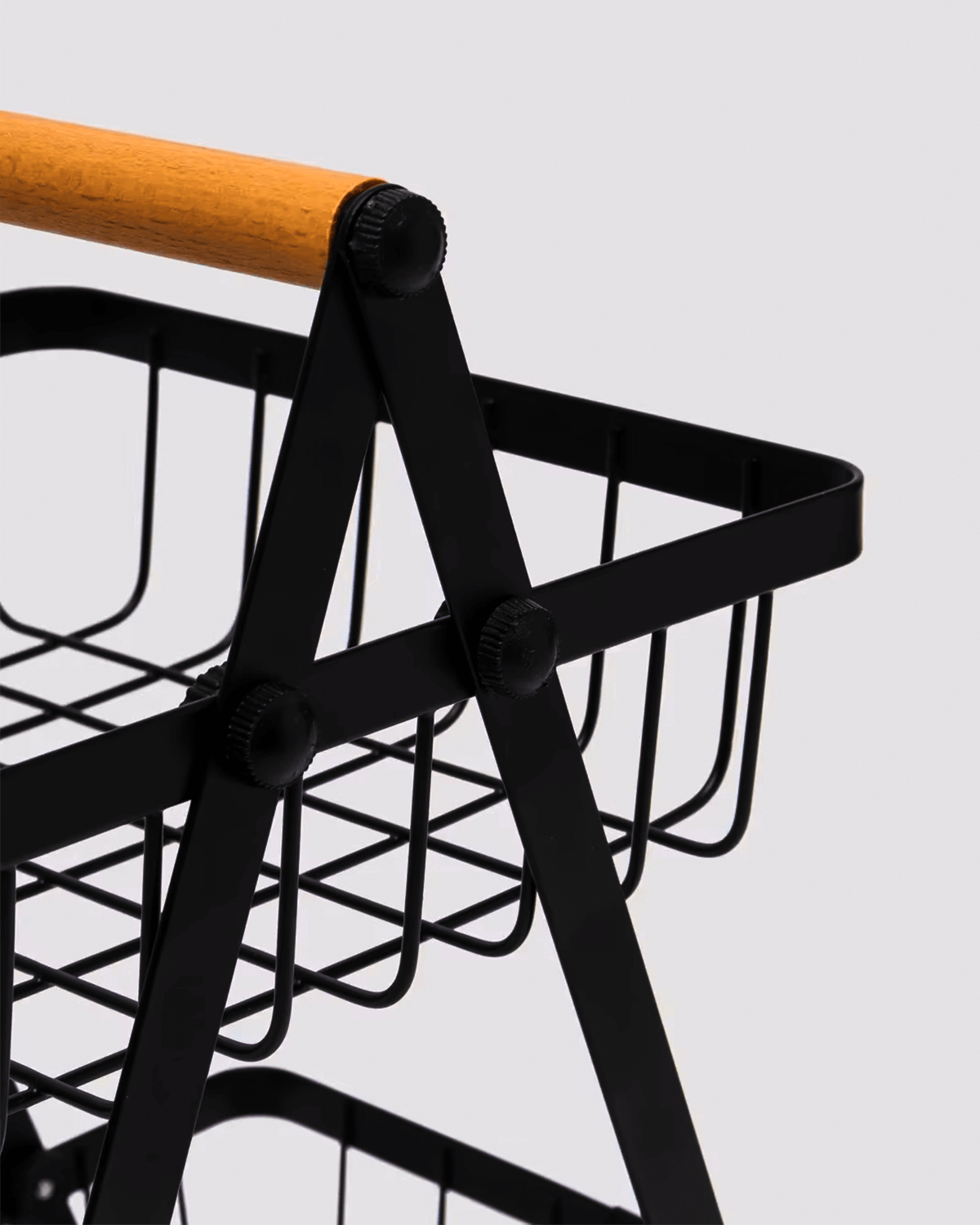 Elegant Dual-Tier Metal Fruit and Snack Basket