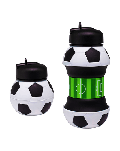 Collapsible Silicone Soccer Ball Water Bottle for Kids