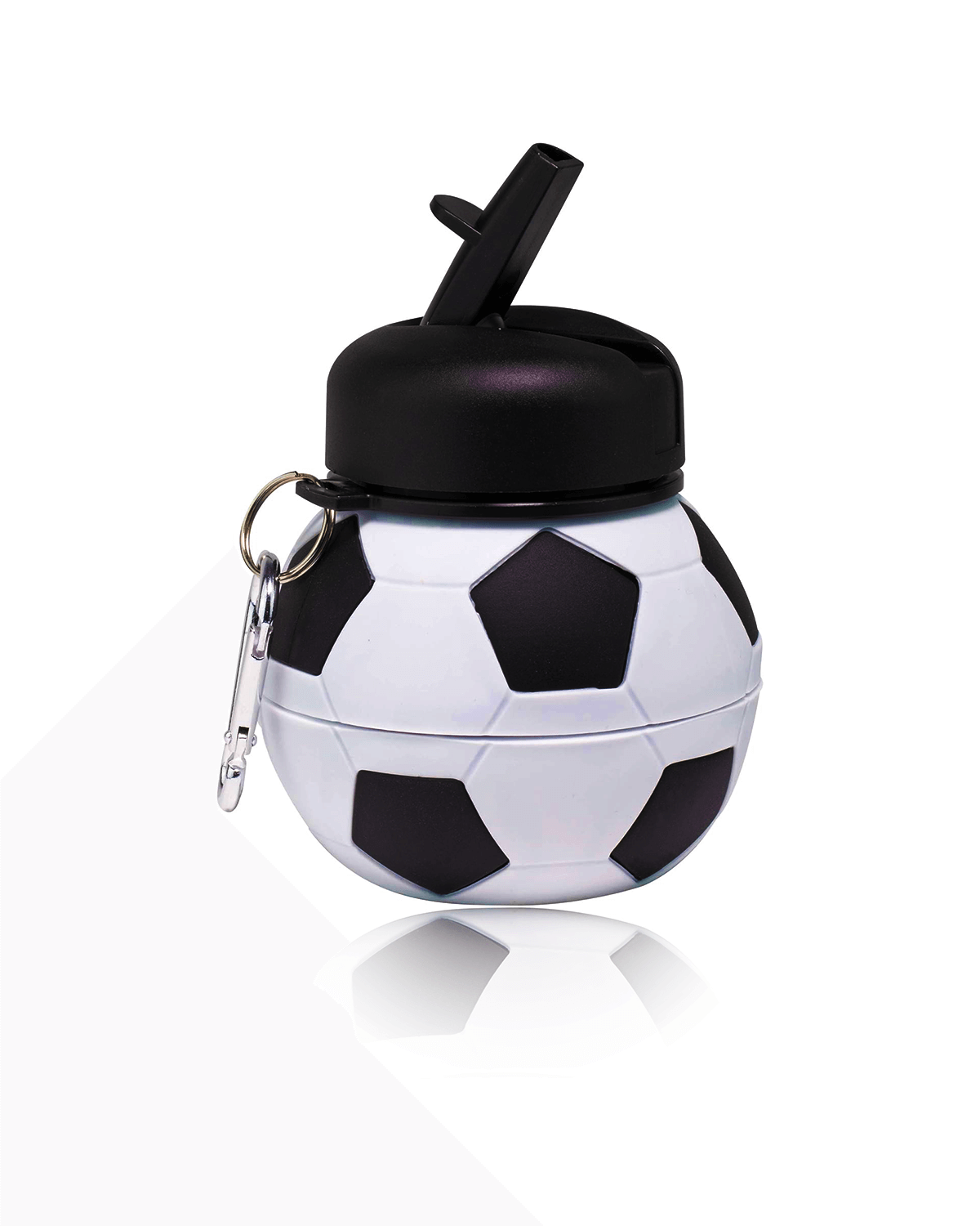 Collapsible Silicone Soccer Ball Water Bottle for Kids