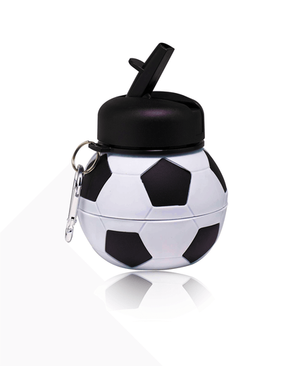 Collapsible Silicone Soccer Ball Water Bottle for Kids