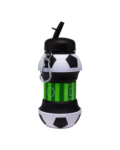 Collapsible Silicone Soccer Ball Water Bottle for Kids